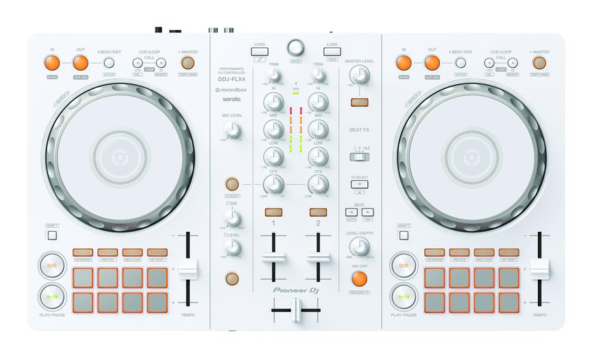 Pioneer DJ DDJ-FLX4 2-Channel DJ Controller, Limited Edition White, view 3