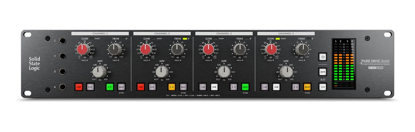 Solid State Logic Pure Drive Quad Preamp Module - Mic Pre's, Conversion and USB Soundcard