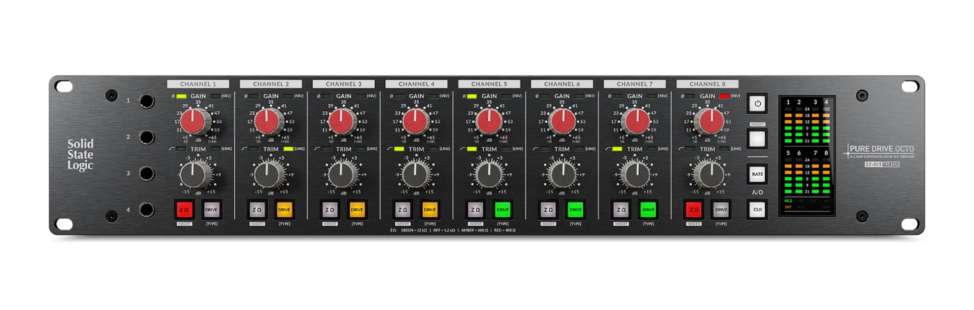 Solid State Logic Pure Drive Octo Preamp Module - 8 Mic Pre's, Conversion, and USB Soundcard