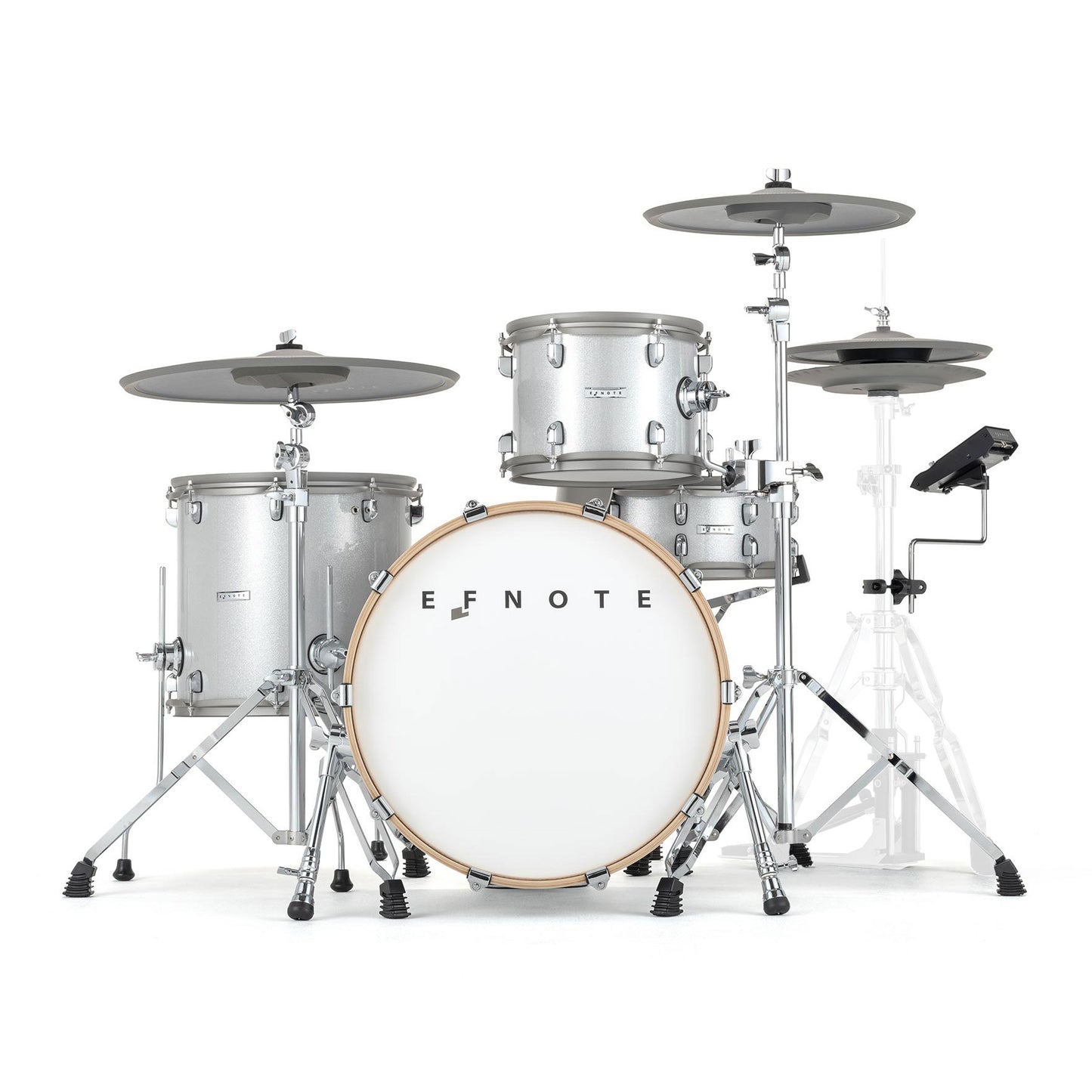 EFNOTE 7 Full-Size Electronic Drum Kit, White Sparkle