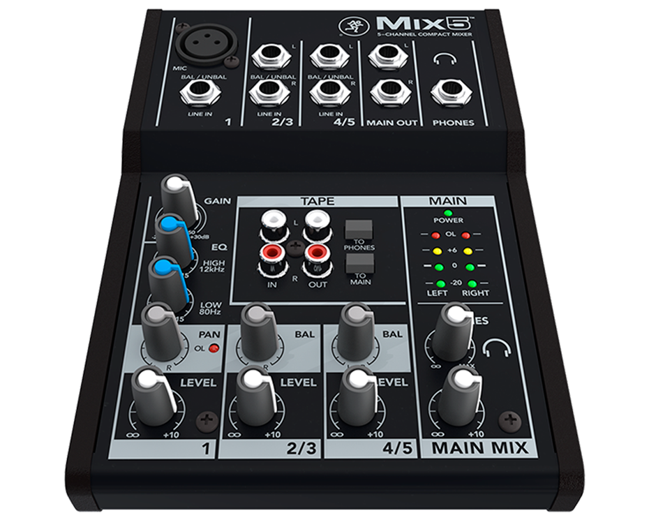 Mackie MIX5 5-Channel Compact Mixer