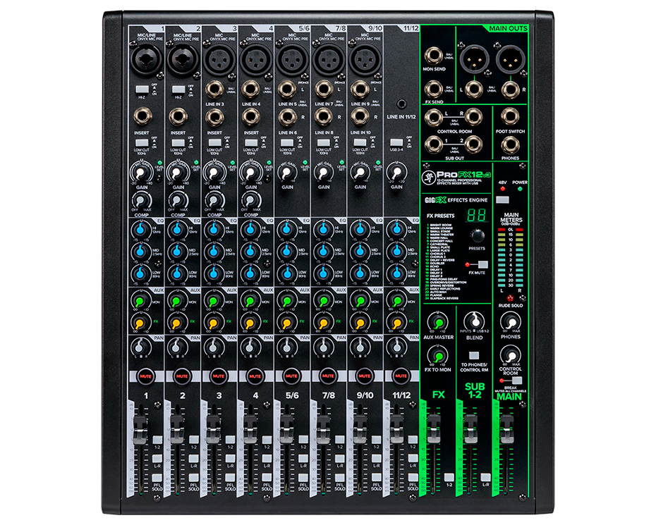 Mackie PROFX12-V3 Mixer. 12 Channel