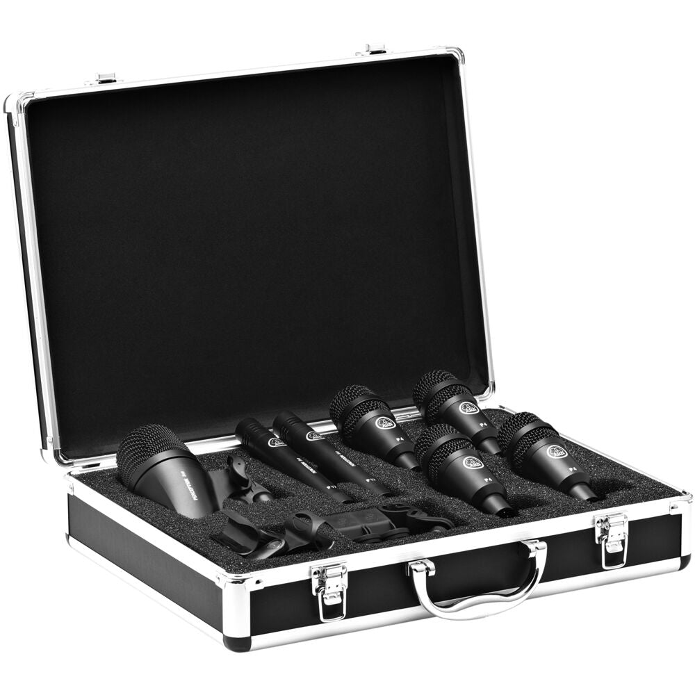 AKG DRUMSET SESSION 1 Drum Microphone Set, Contains: 1X P2, 2X P17, 4X P4