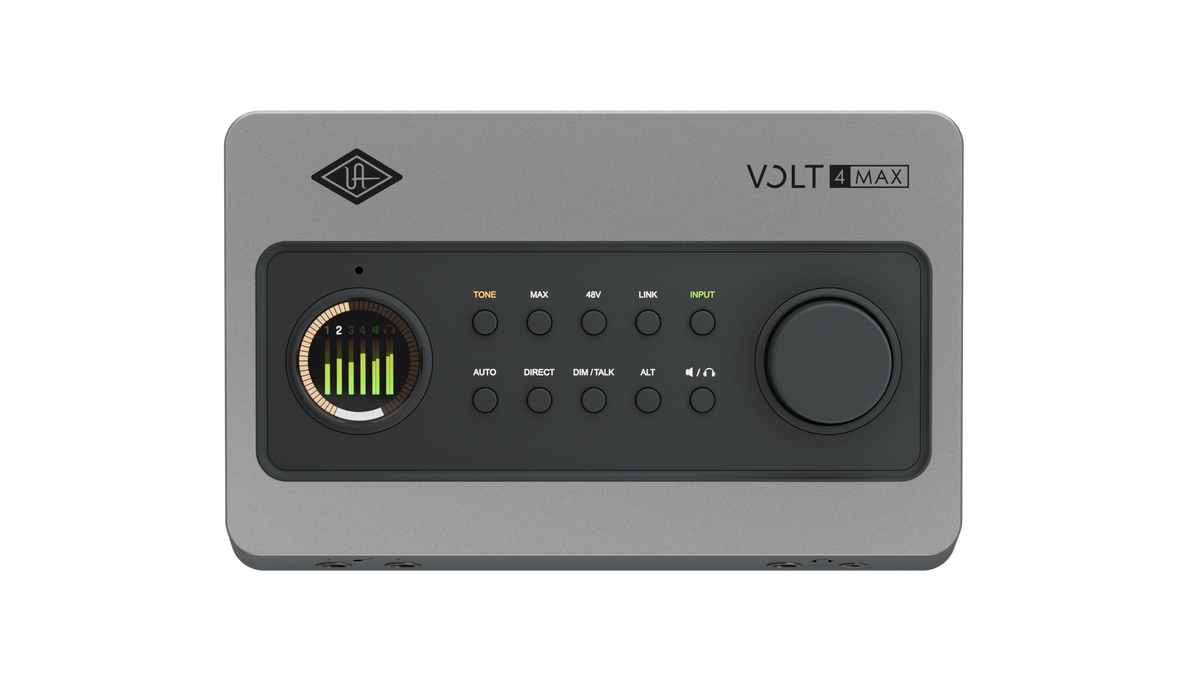 Universal Audio Volt 4 Max top down view of the control surface