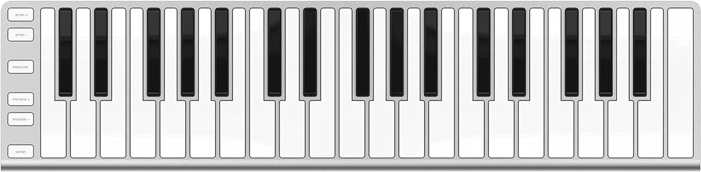 Xkey 37 USB MIDI keyboard controller - Apple-style ultra-thin aluminum frame, 37 full-size velocity-sensitive keys, polyphonic aftertouch, plug & play on iPad, iPhone, Mac, PC