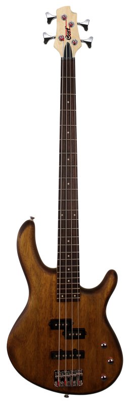Cort Action PJ Bass Open Pore Walnut - front view