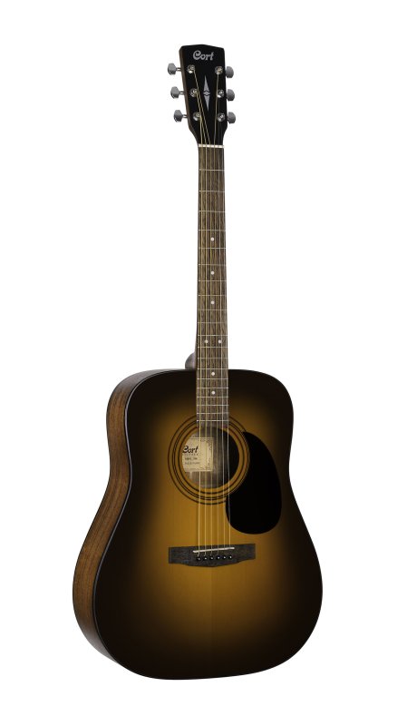 Cort Standard AD810 Dreadnought Acoustic Guitar Satin Sunburst - front view