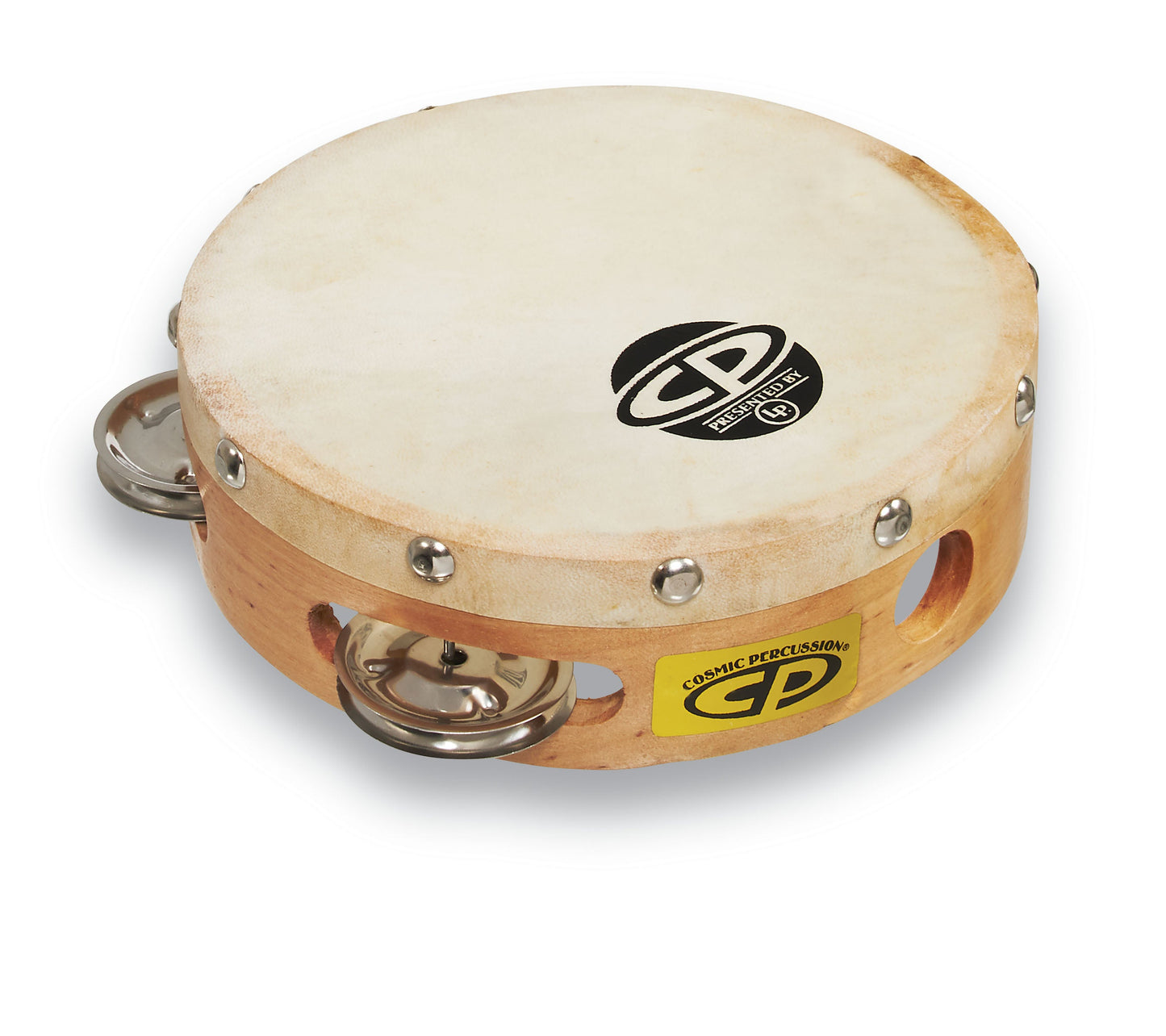 CP By LP CP376 6 Handheld Single Row Headed Tambourine - Steel Jingles