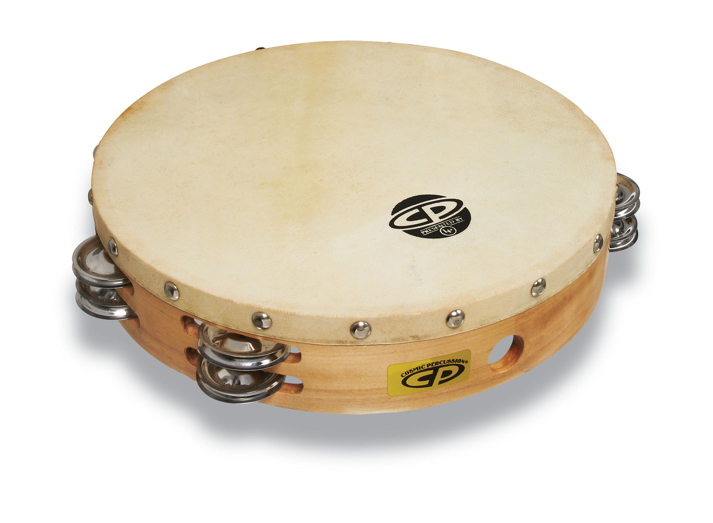 CP By LP CP380 10 Handheld Double Row Headed Tambourine - Steel Jingles