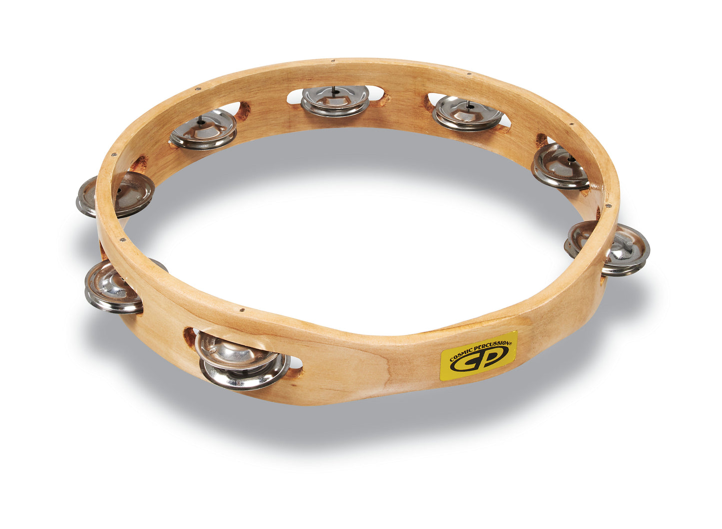 CP By LP CP389 10 Handheld Single Row Tambourine - Steel Jingles