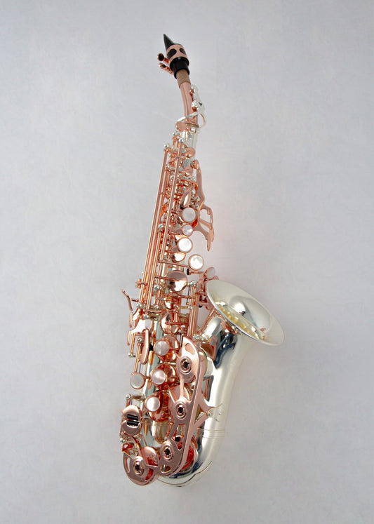Special Edition Revelation Series Professional Curved Soprano Saxophone Silver / Rose Gold