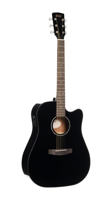 Cort Earth 60 Dreadnought Acoustic-Electric Guitar Natural - front view