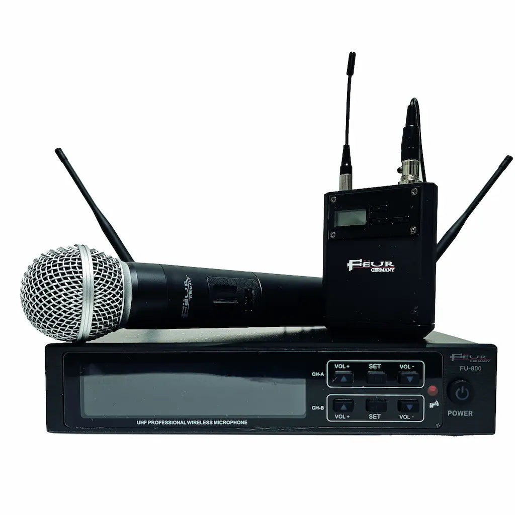 FEUR FU-BPH5 UHF Wireless System, Handheld and Bodypack, view 2