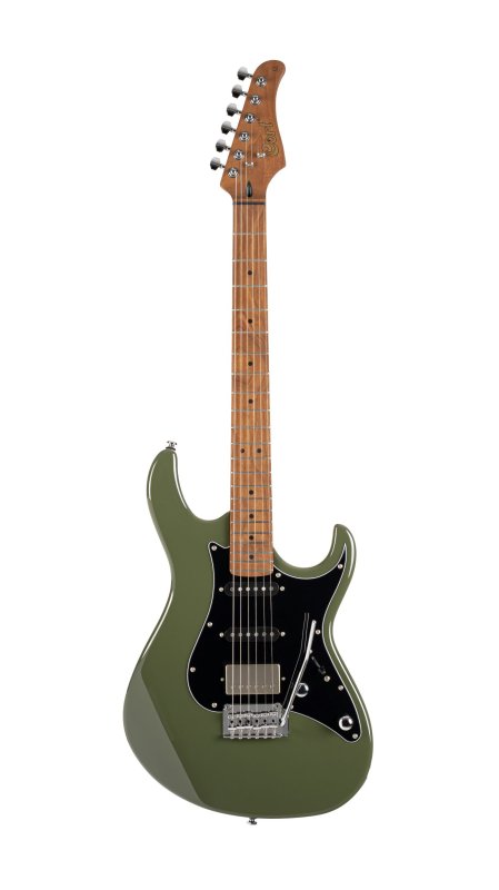Cort G250 SE Electric Guitar Olive Dark Green - front view