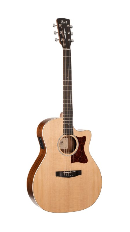Cort GA1E Grand Regal Auditorium Acoustic-Electric Guitar Open Pore Natural - front view