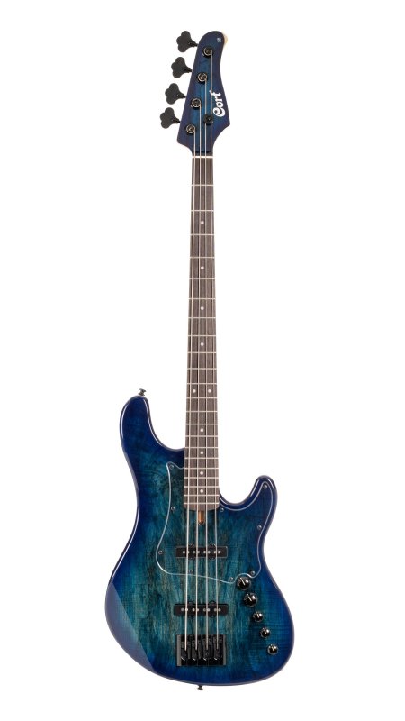 Cort GB Fusion 4 Bass Blue Burst - front view
