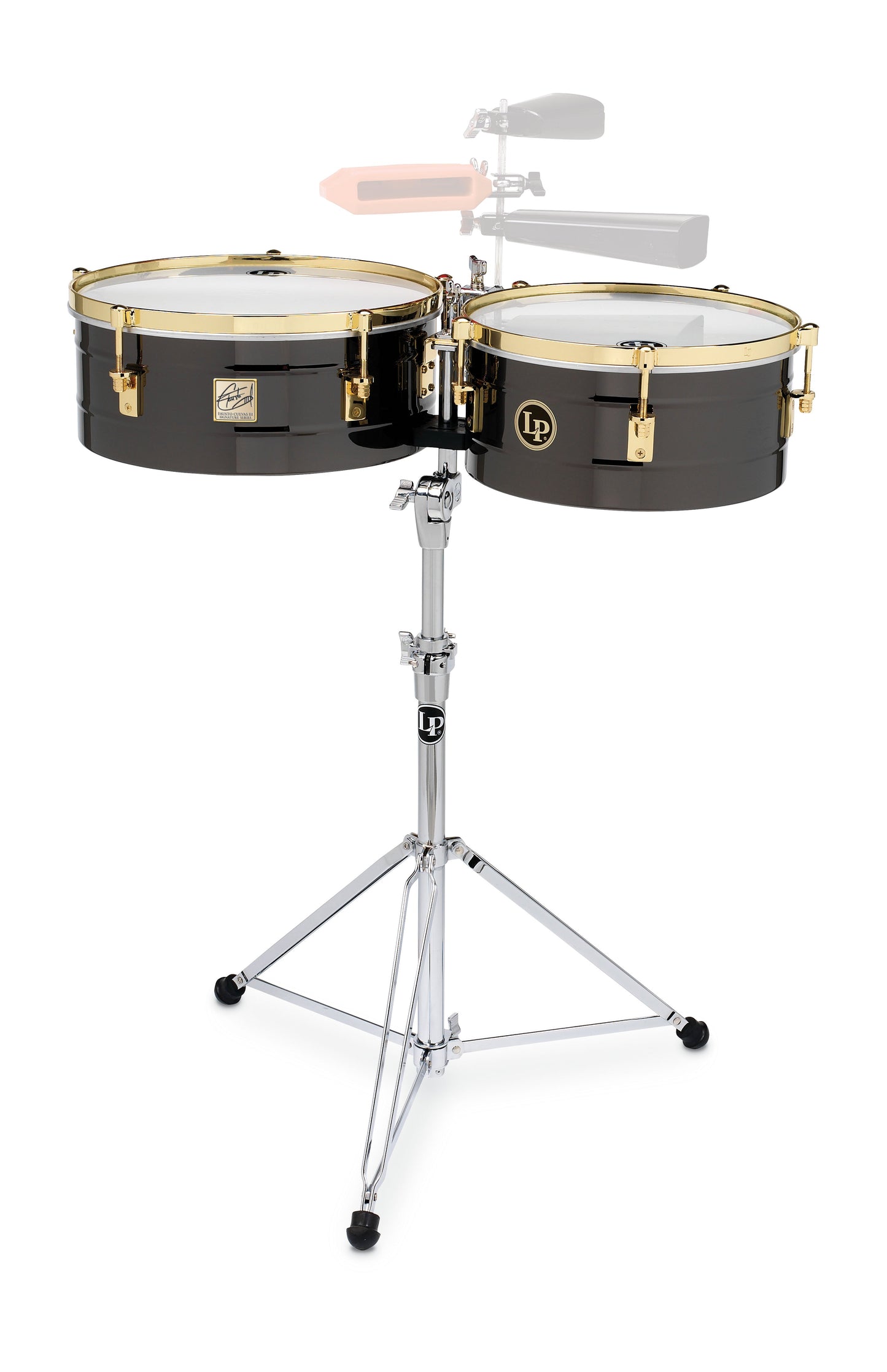 LP LP1416 - R 14 and 16 Fausto Cuevas III Timbales - Black Nickel Over Brass