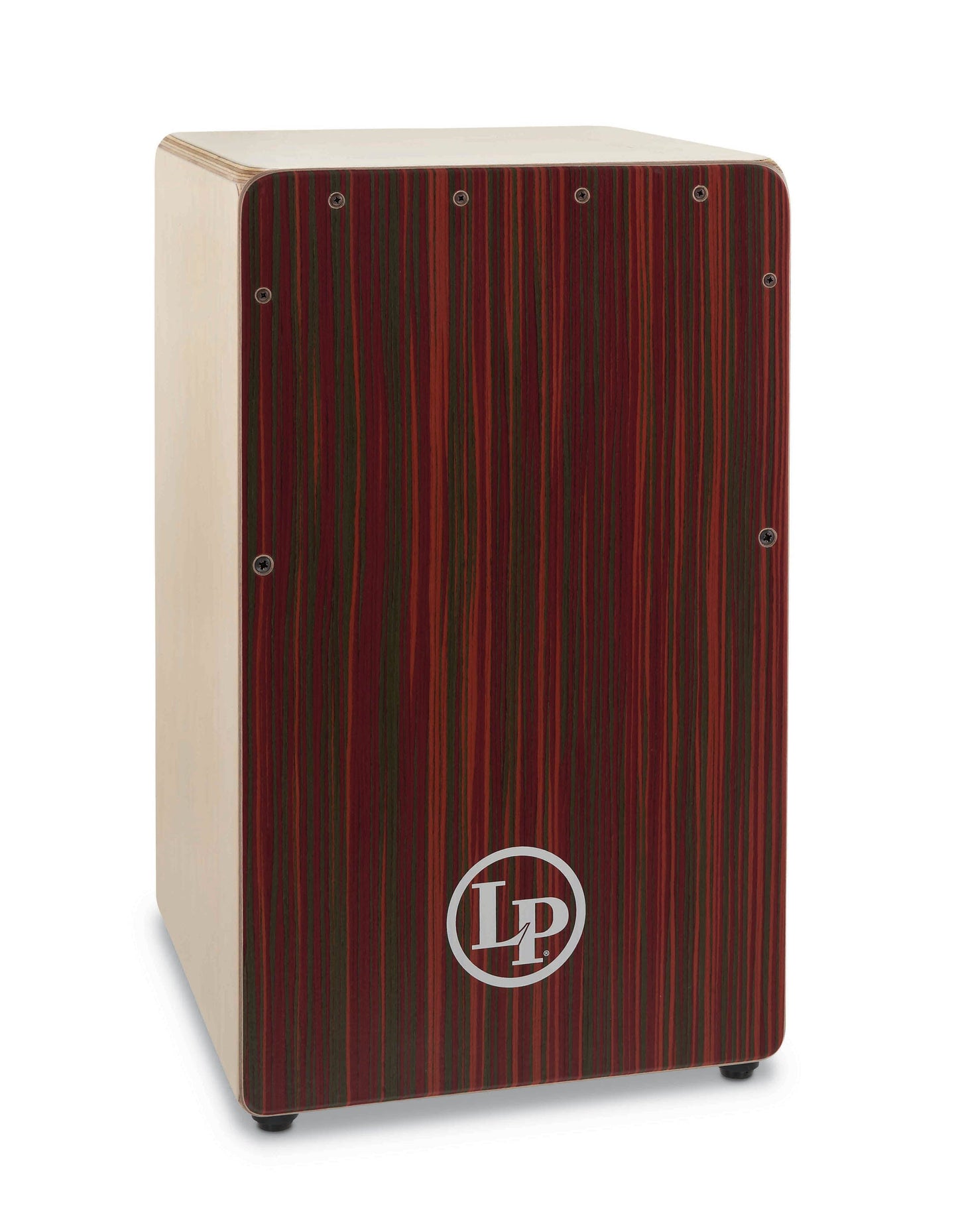 LP LP1491RB Woodshop Cajon with Red Blur Soundboard