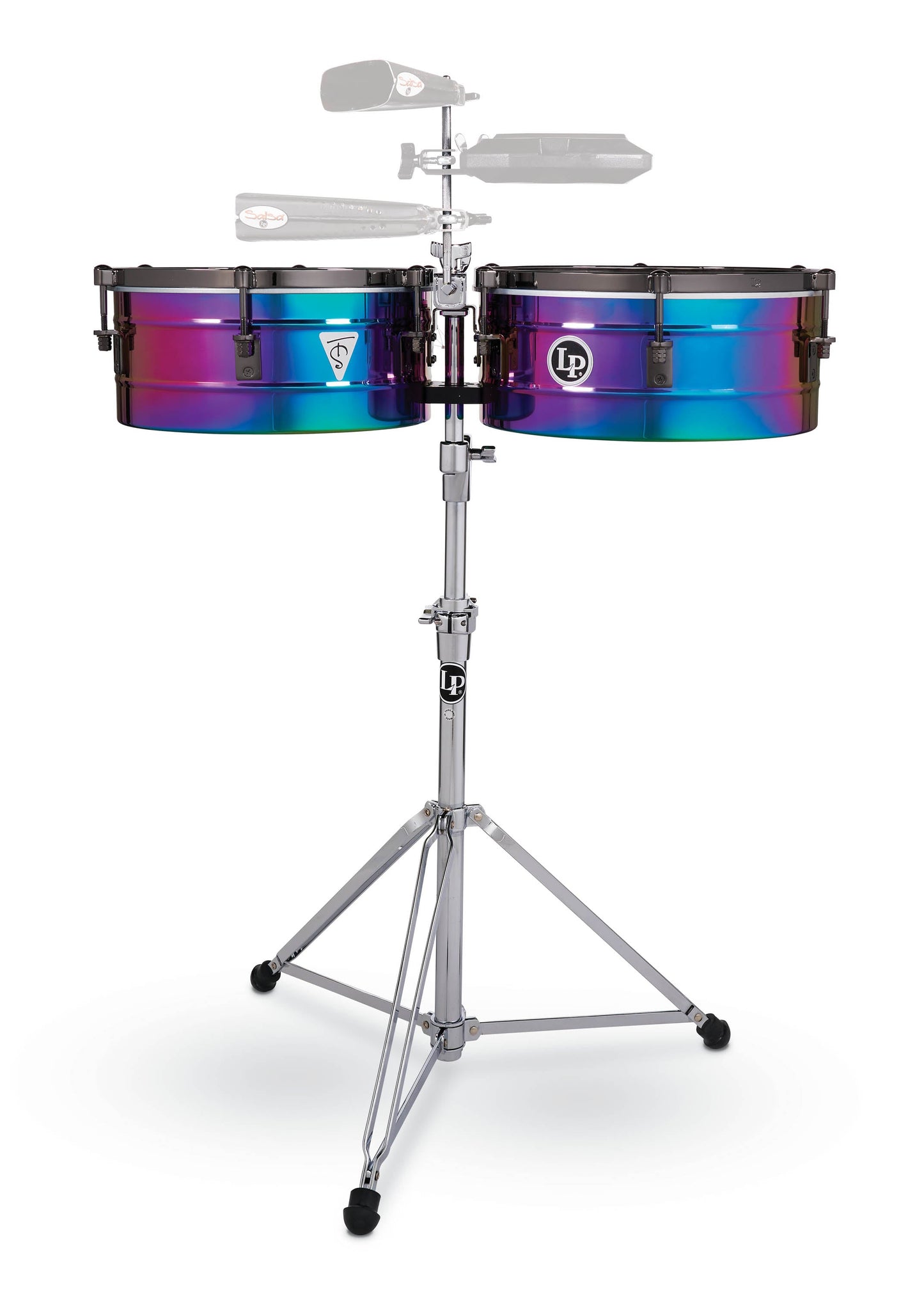 LP257 - TS Tony Succar Signature Timbales _x001A_ Rainbow Chrome/black Nickel