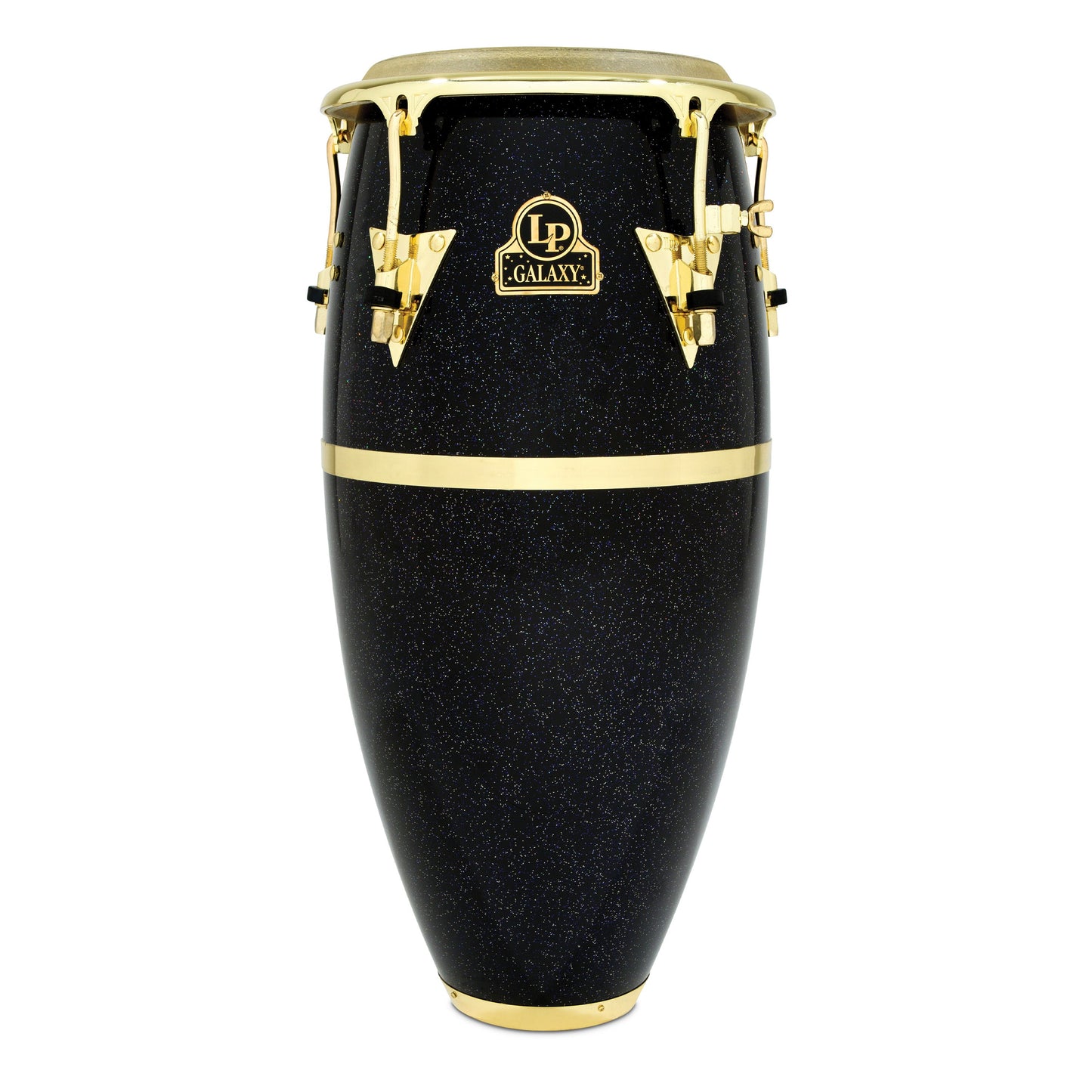 LP LP809Z Galaxy Fiberglass Conga - Black Hologram with Gold Tone Hardware