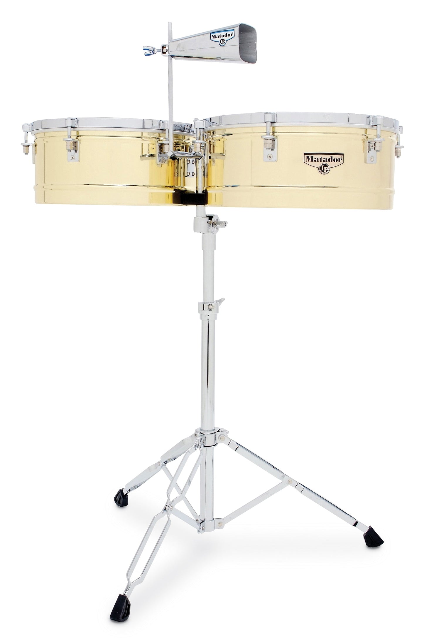 Matador M257B 14 and 15 Timbales - Brass with Chrome Hardware