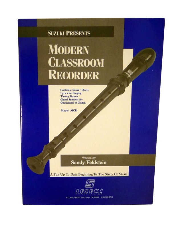 Suzuki Modern Classroom Recorder Method Book - front view