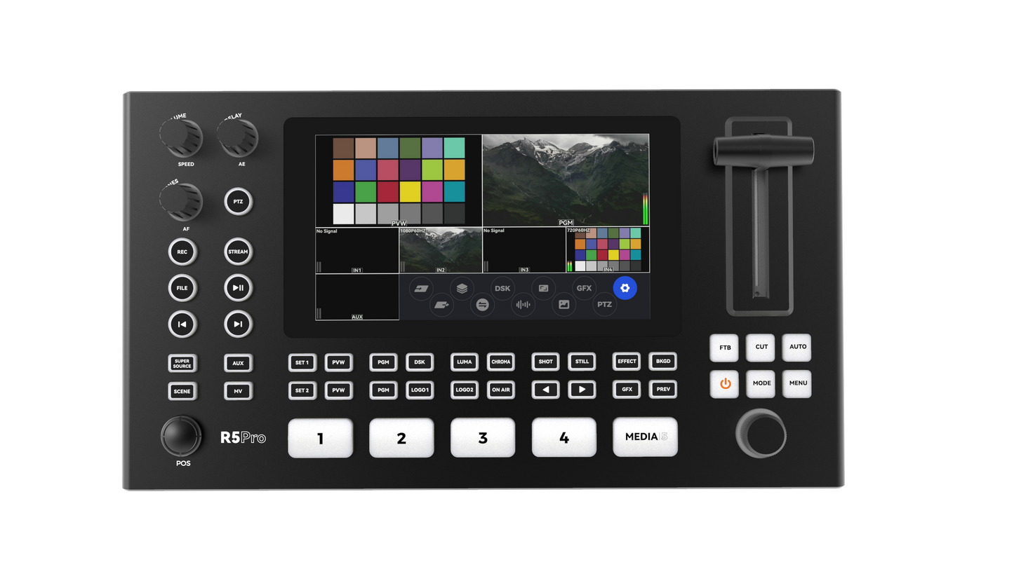 Sprolink NeoLIVE R5PRO-S live streaming switcher with HDMI and SDI inputs