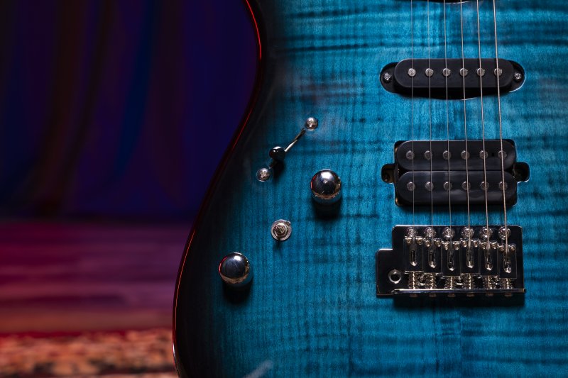 Washburn Sonamaster Elite pickups and controls close up