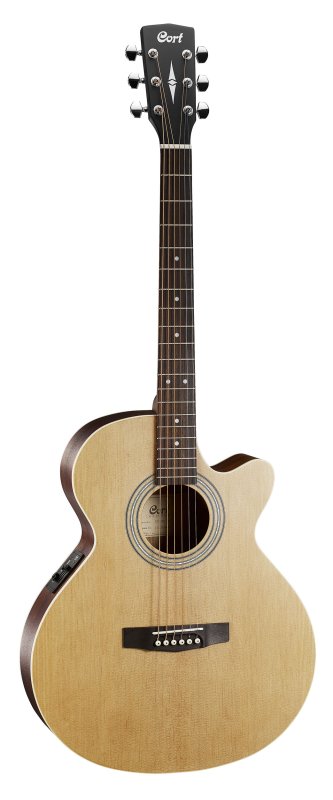 Cort SFX-ME Acoustic-Electric Guitar Open Pore Natural - front view