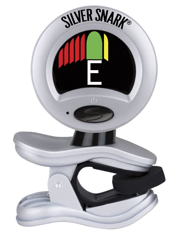 Snark SIL-1 Silver Snark Hyper-Fast Clip-On Chromatic Rechargeable Tuner - front view