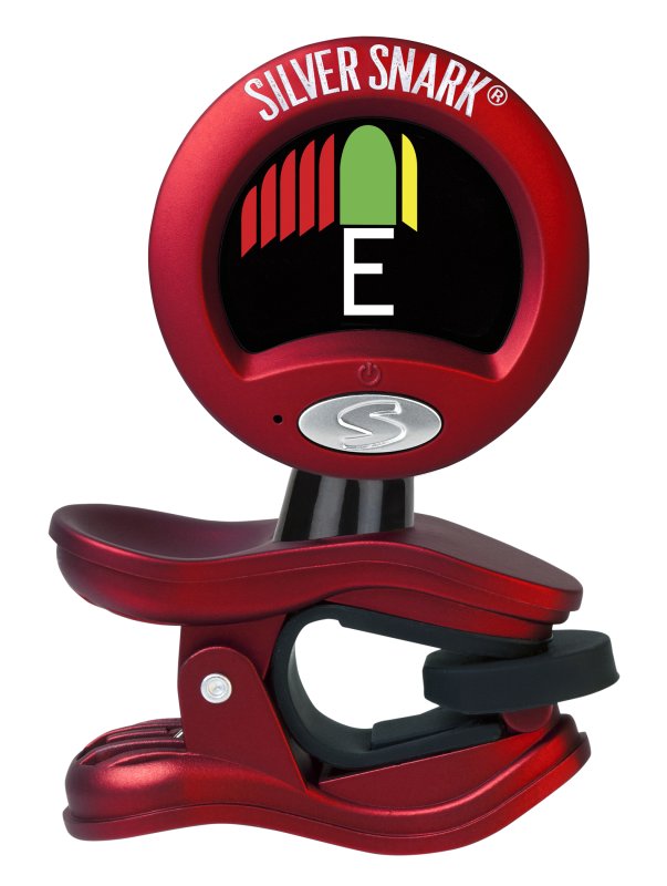 Snark SIL-RED Silver Snark Chromatic Rechargeable Tuner - Red - front view