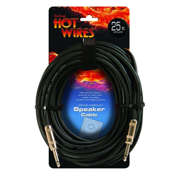 On-Stage Speaker Cable (25', QTR-QTR)