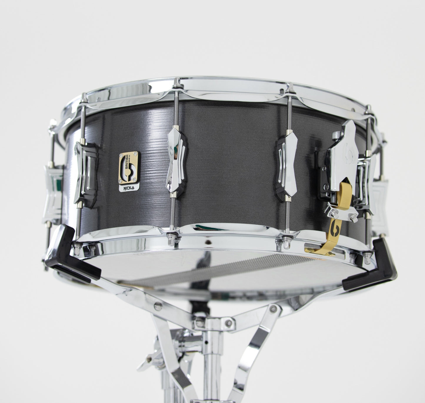British Drum Co. Nicko McBrain Signature Talisman Steel 6.5" x 14" Snare Drum