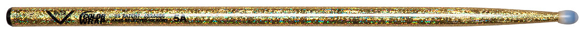 Vater Color Wrap 5A Gold Sparkle Nylon Tips Drumsticks