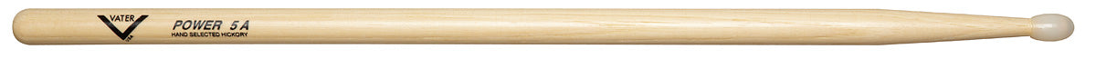Vater Power 5A with Nylon Tip Hickory Drumsticks