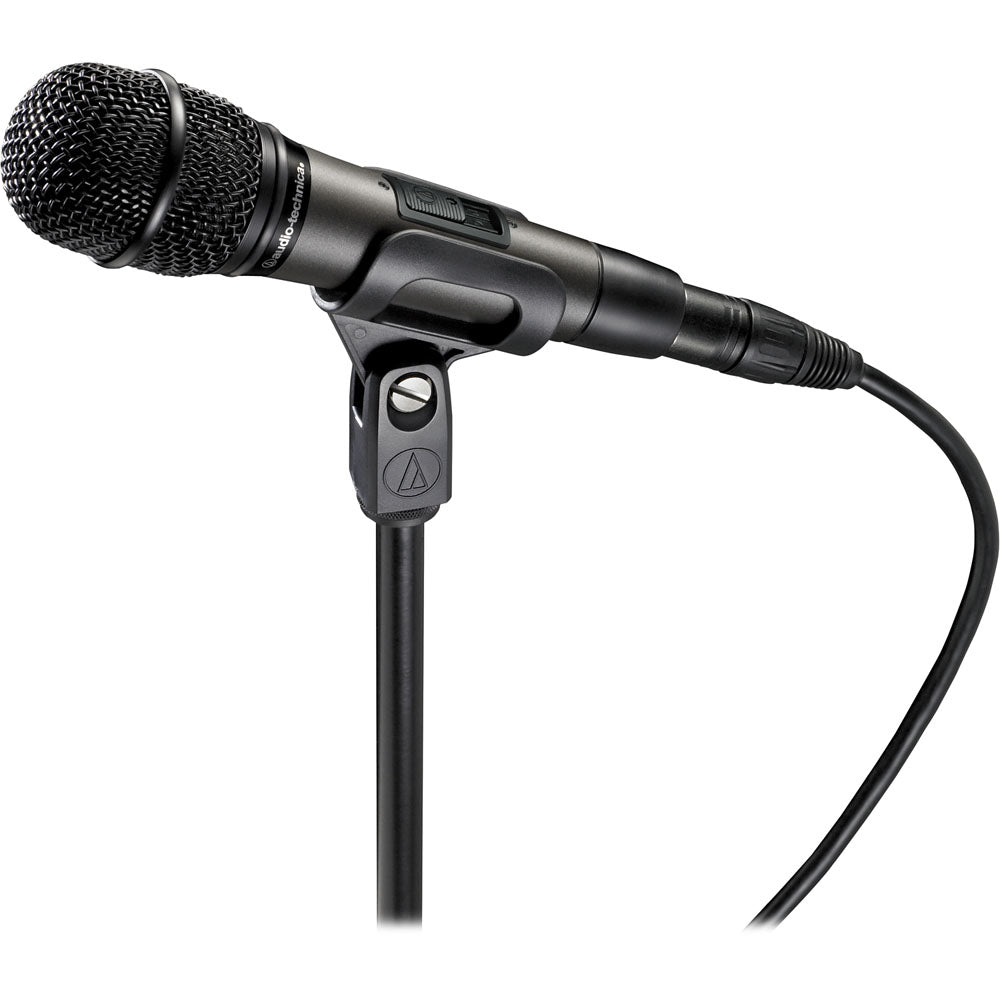 Audio Technica Hypercardioid dynamic handheld microphone with MagnaLock on/off switch
