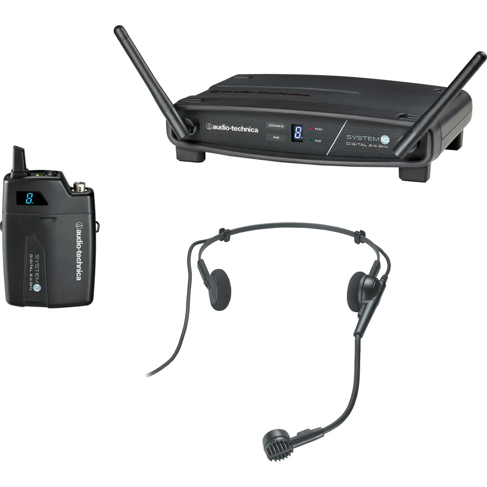 Audio Technica System 10 Digital Wireless System includes: ATW-R1100 receiver and ATW-T1001 UniP
