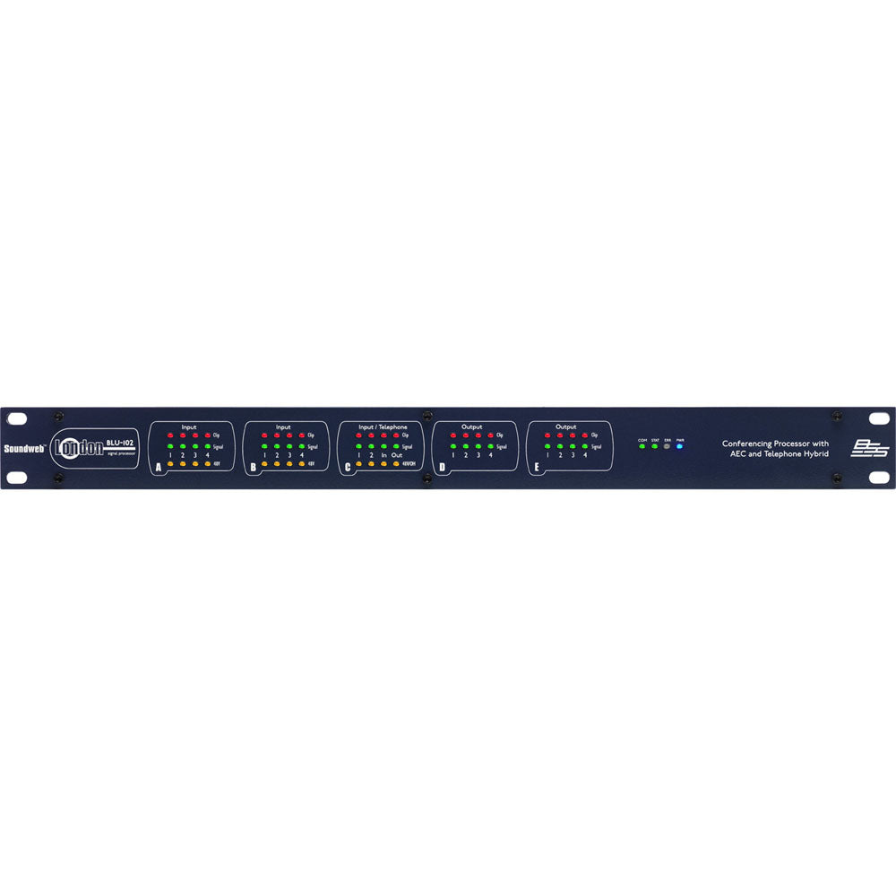 BSS BLU-102 10 analog mic/line input, 8 analog output, networked signal pro