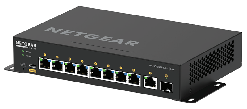 NETGEAR AV Line M4250-9G1F-POE Managed Switch (GSM4210PD)
