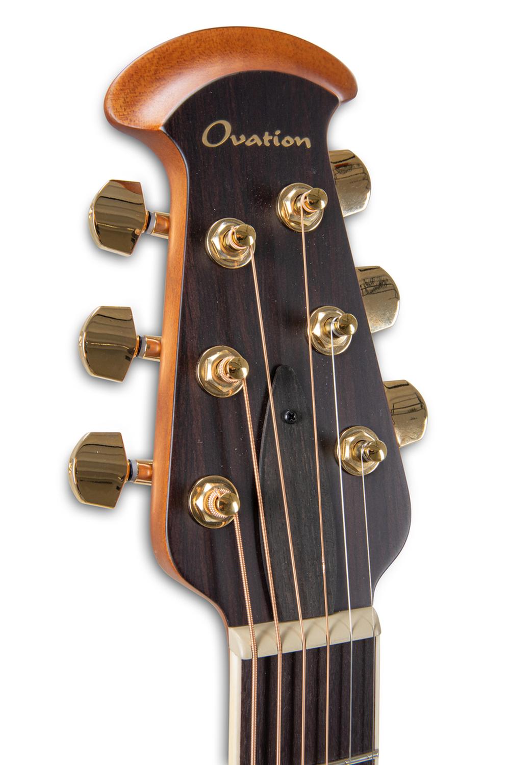 Ovation Celebrity Deluxe E-Acoustic Guitar CDX40-PB-G, Vintage Peach Burst Satin - view 15