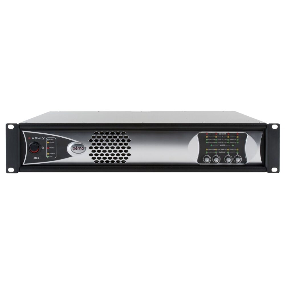 ASHLY Pema Network Power Amplifier 4 x 125W at 4 Ohms/25V, 75W at 8 Ohms