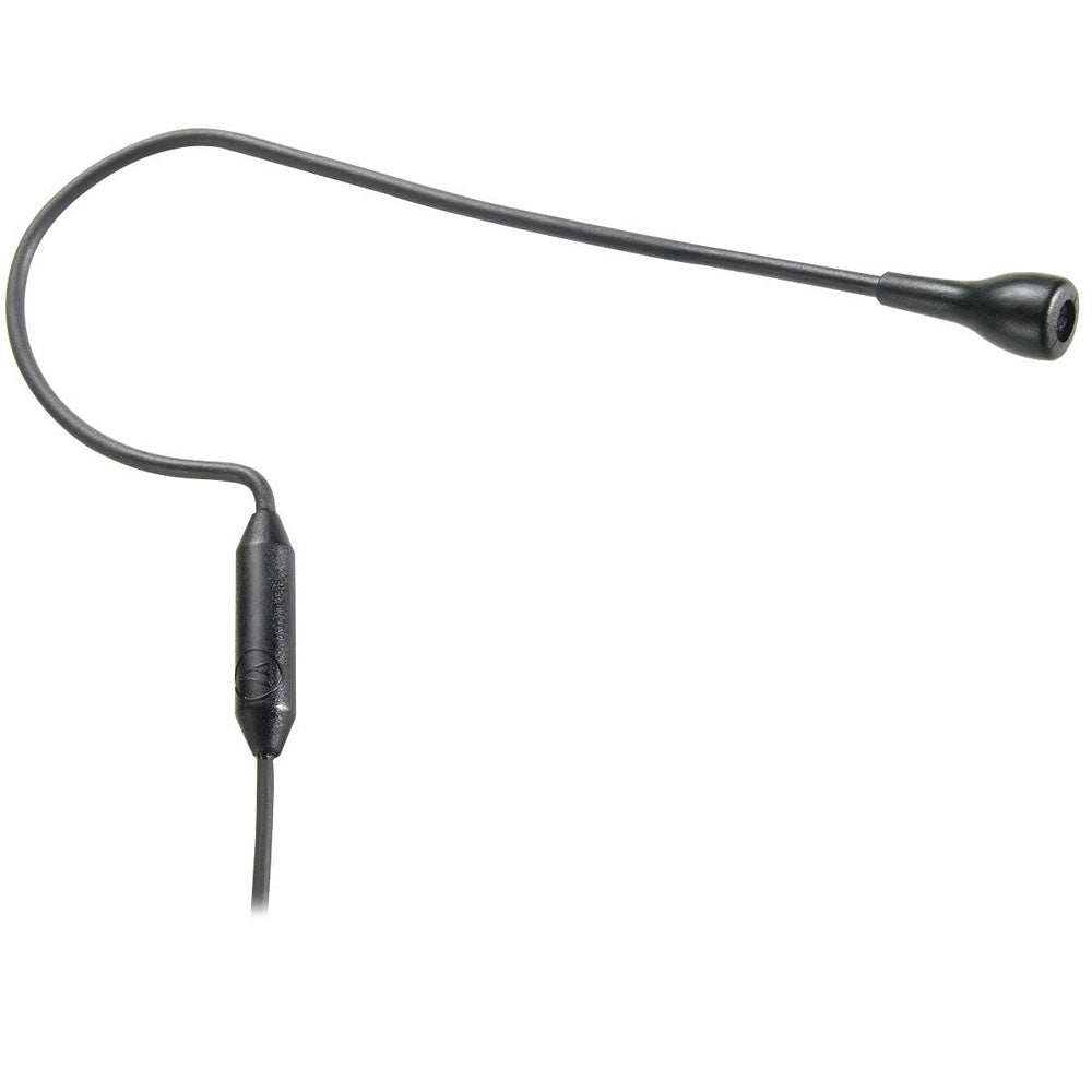 Audio Technica Omnidirectional condenser headworn microphone with 55" cable terminated with loc