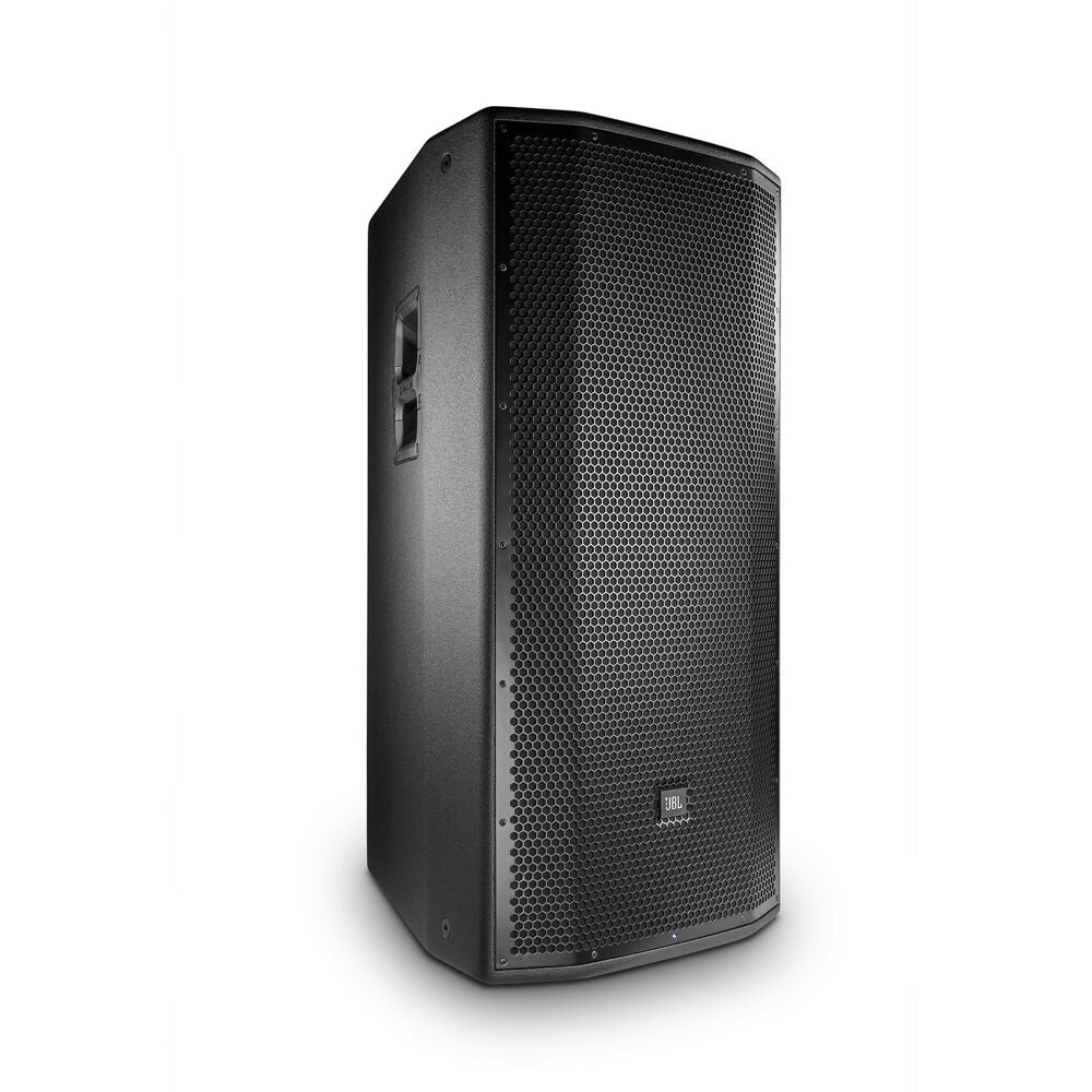 JBL Powered 15" three-way system, wood cabinet, pole mount, M10 suspension