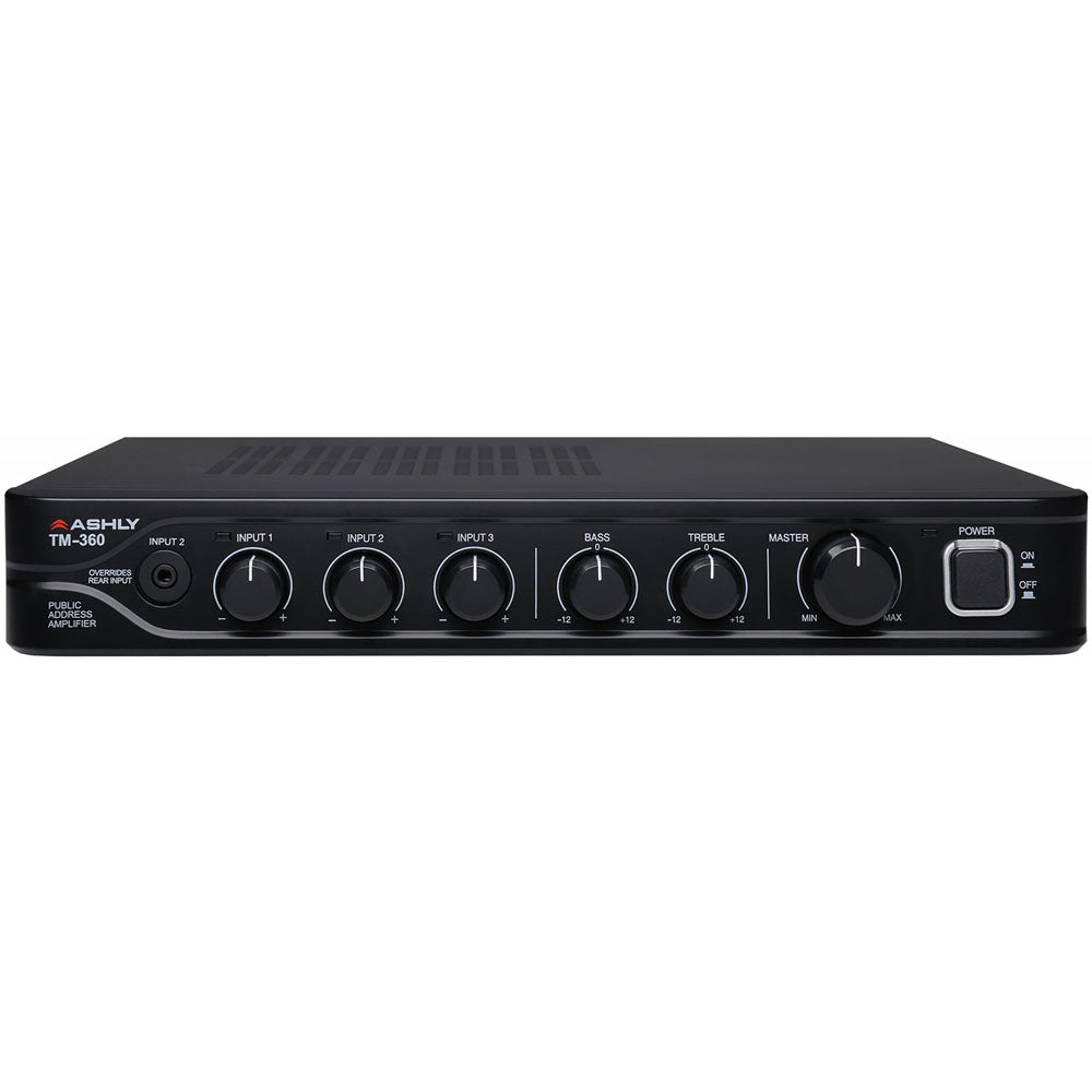 ASHLY 60-Watt 3-Input Mixer/Amp with Xfmr Isolated Constant-Voltage & 4 Ohm