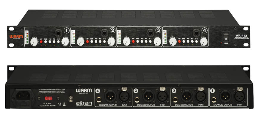 Warm Audio WA-412 Four Channel Microphone Preamp, view 2