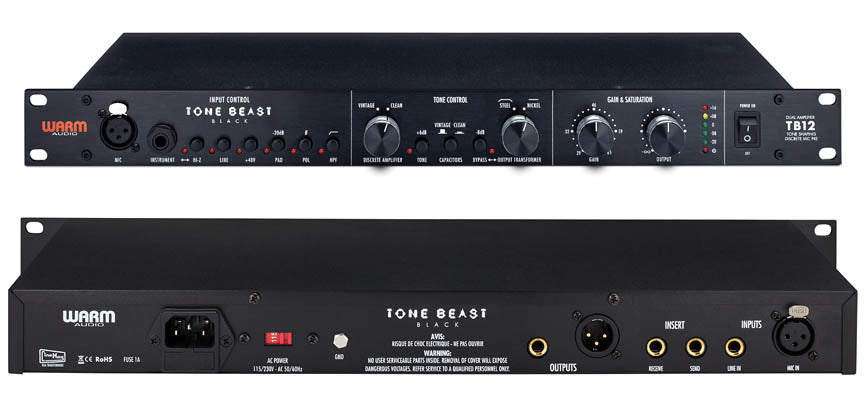 Warm Audio TB12 Black Tone Beast Tone Shaping Mic Preamp and DI, view 2