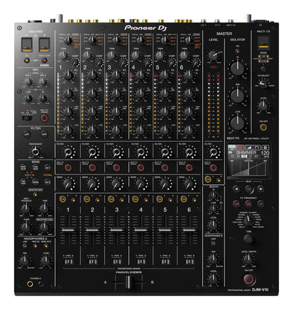 Pioneer DJ DJM-V10 6-Channel Professional DJ Mixer, front view