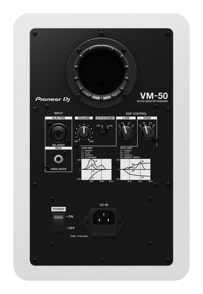 Pioneer DJ VM-50 5 Inch Active Studio Monitor, White, view 3