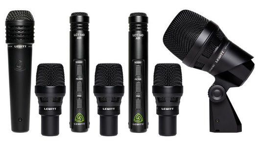 Lewitt BEATKIT Pro - 7-Piece Drum Microphone Kit Includes Mil-Spec Case, Mounts and Windscreens