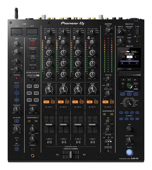 Pioneer DJ DJM-A9 4-Channel Professional DJ Mixer, front view
